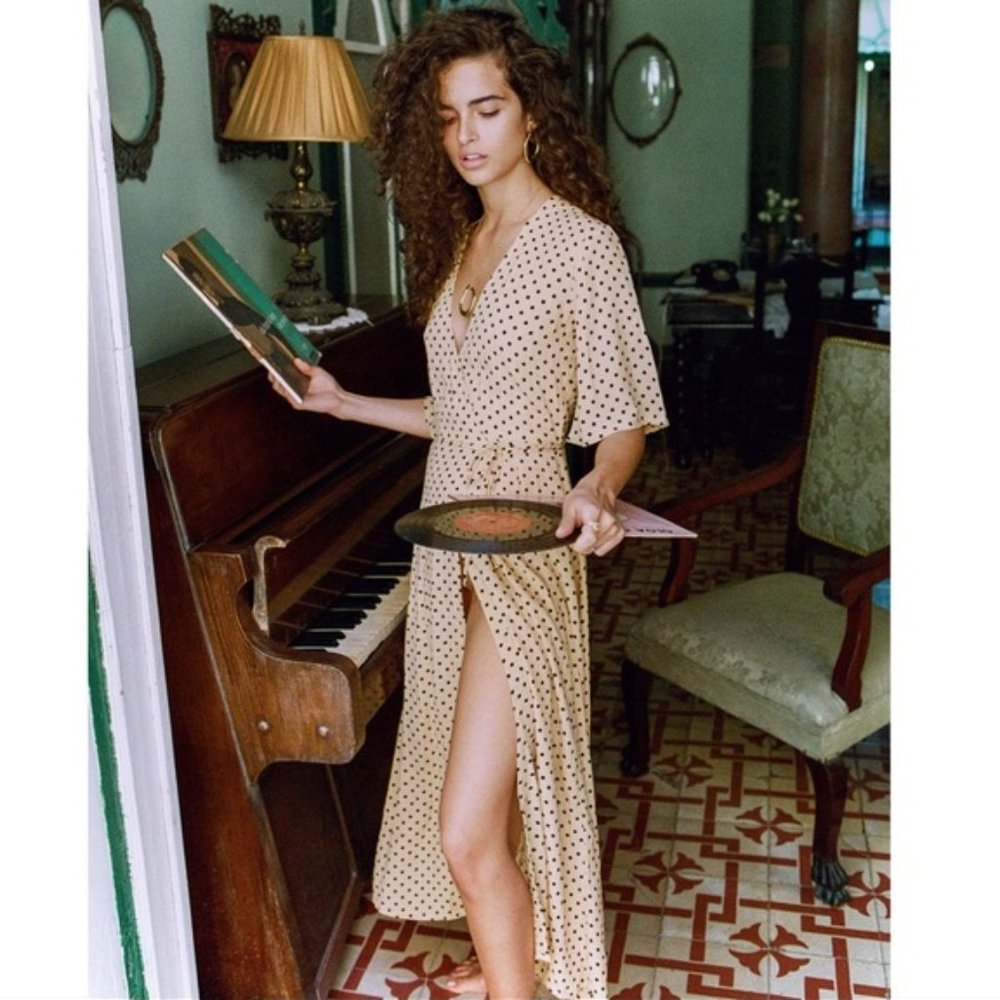 Faithfull the Brand Rivera Midi Dress Size S